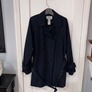 JL Studios  Women's Navy Double-Breasted Coat